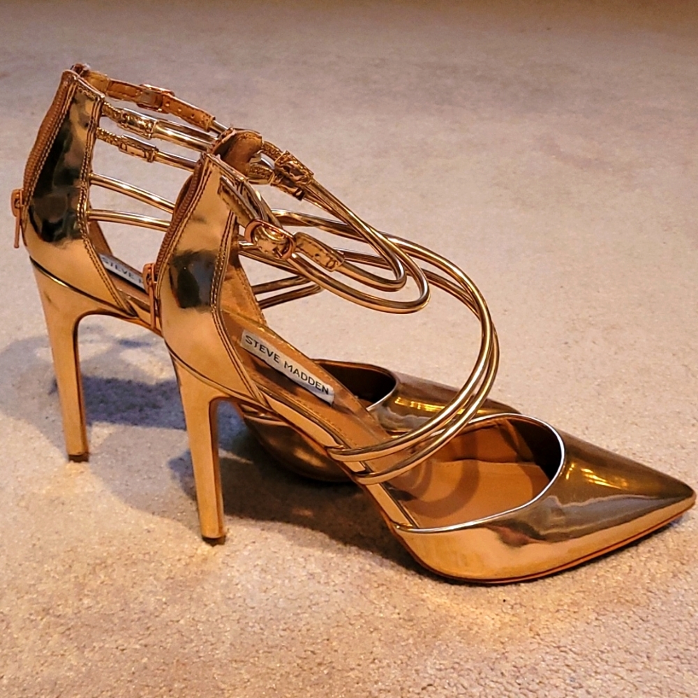 Steve Madden rose gold stilettos women's 10